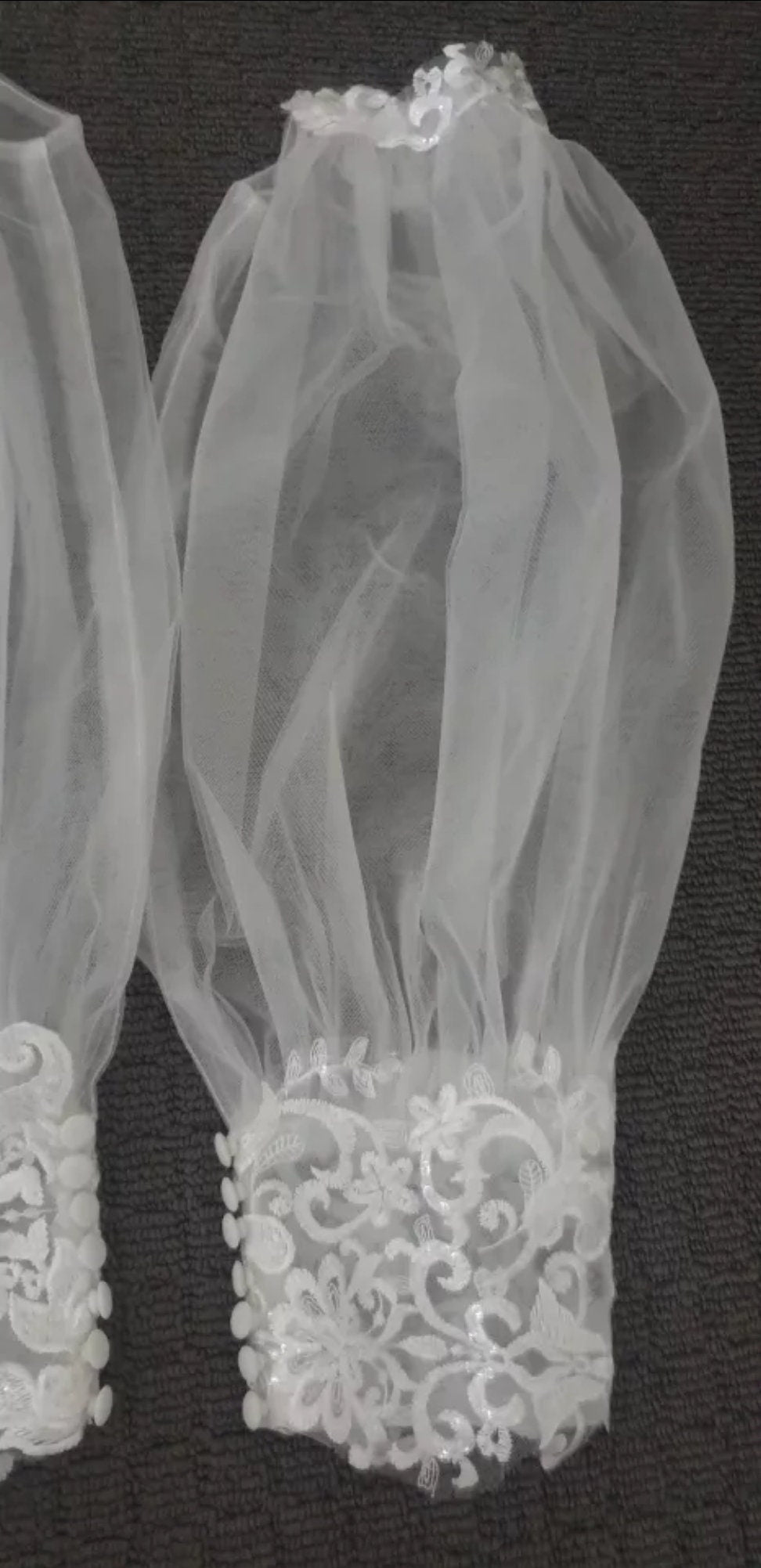 Appliquéd Lace And Tulle Detached Bridal Long Sleeves
