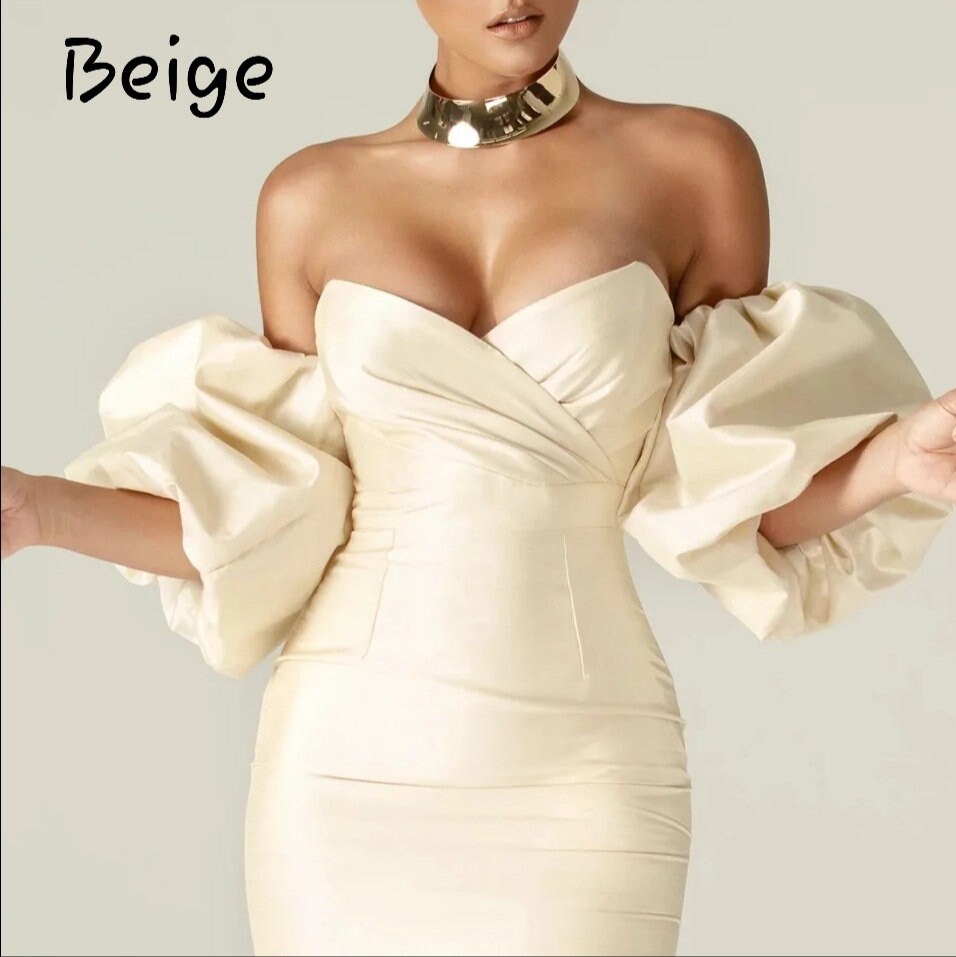 Voluminous Detached Satin Half Bridal Sleeves