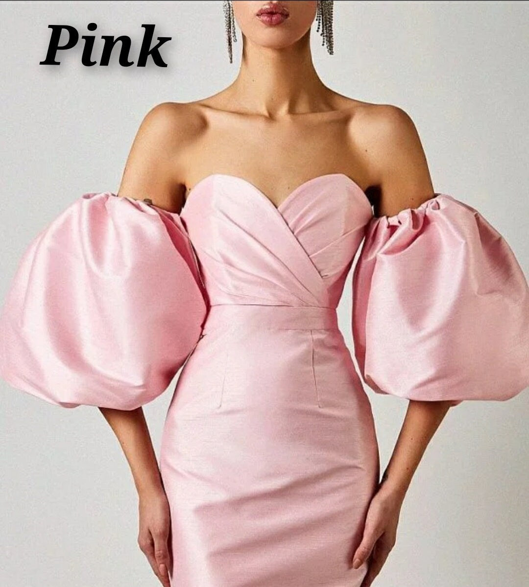 Voluminous Detached Satin Half Bridal Sleeves