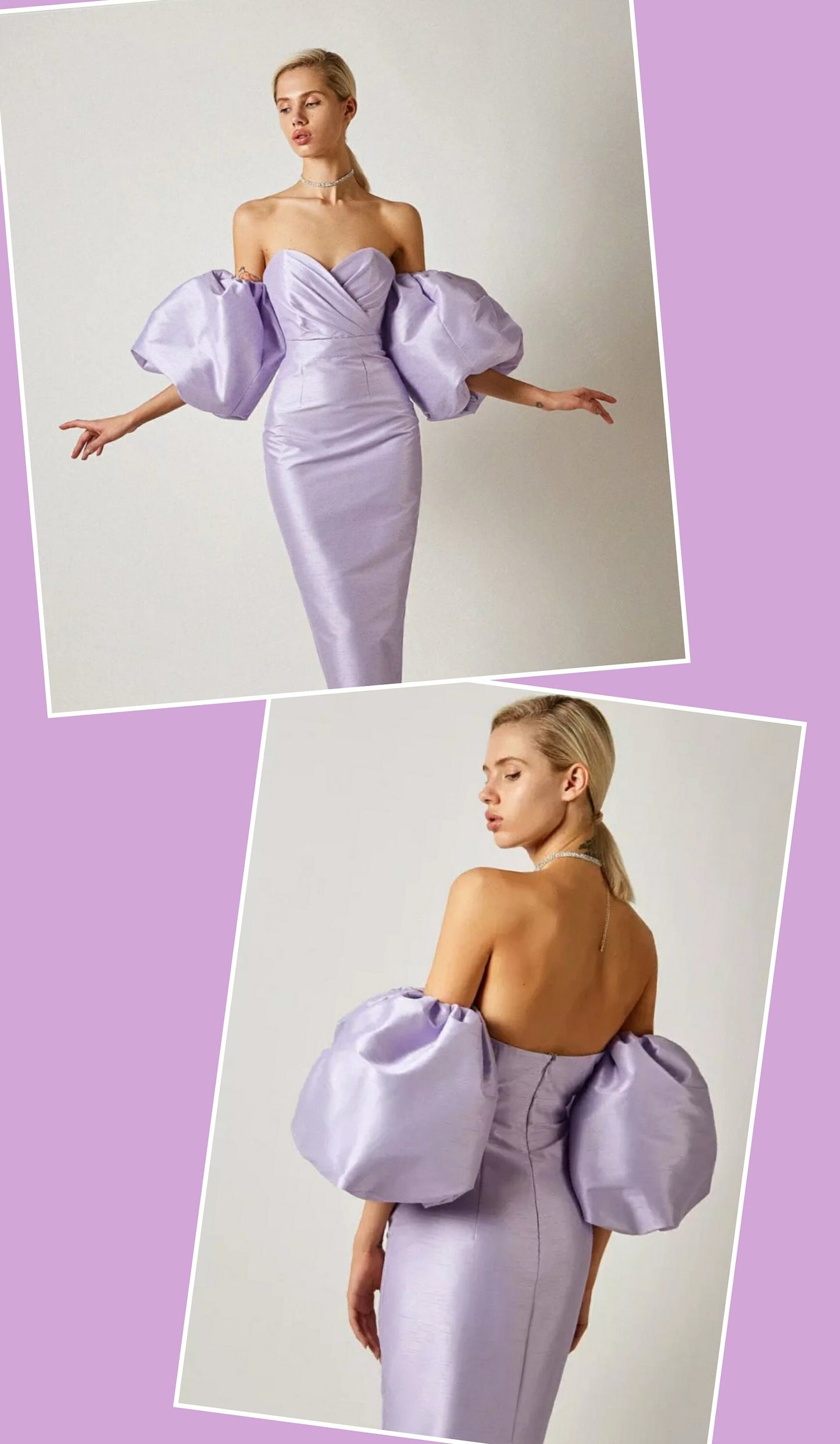 Voluminous Detached Satin Half Bridal Sleeves