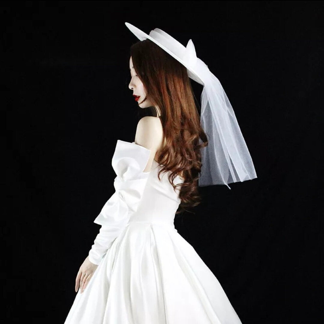 Long Sleeve Satin Bow Knot Detached Bridal Sleeves