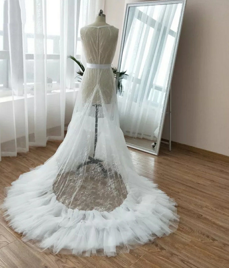 Full Overdress Layered Tutu & Lace Bolero Shawl Cape