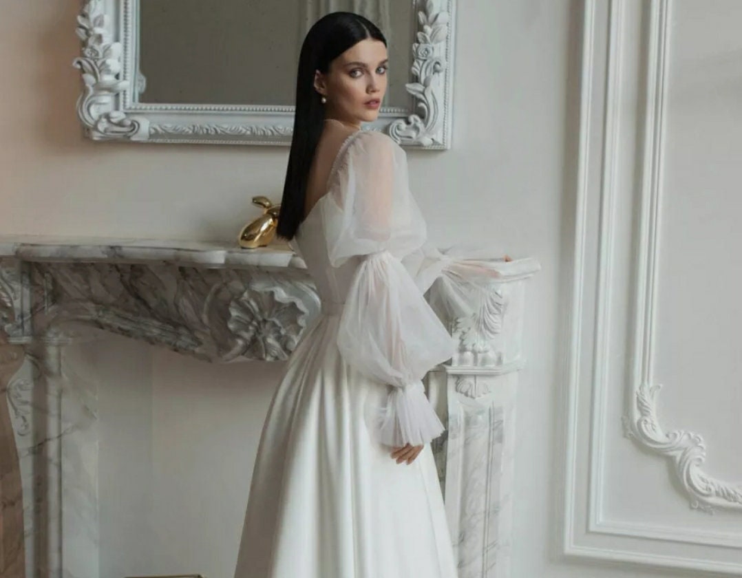 Detached Tulle & Ribbon Marie Sleeves