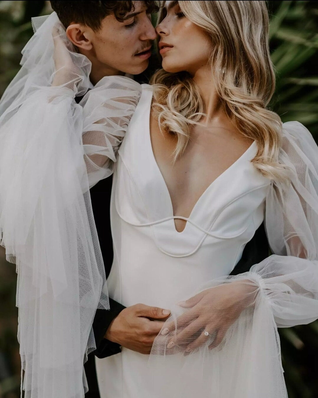 Whimsical Marie Style Irregular Full Bridal Sleeves