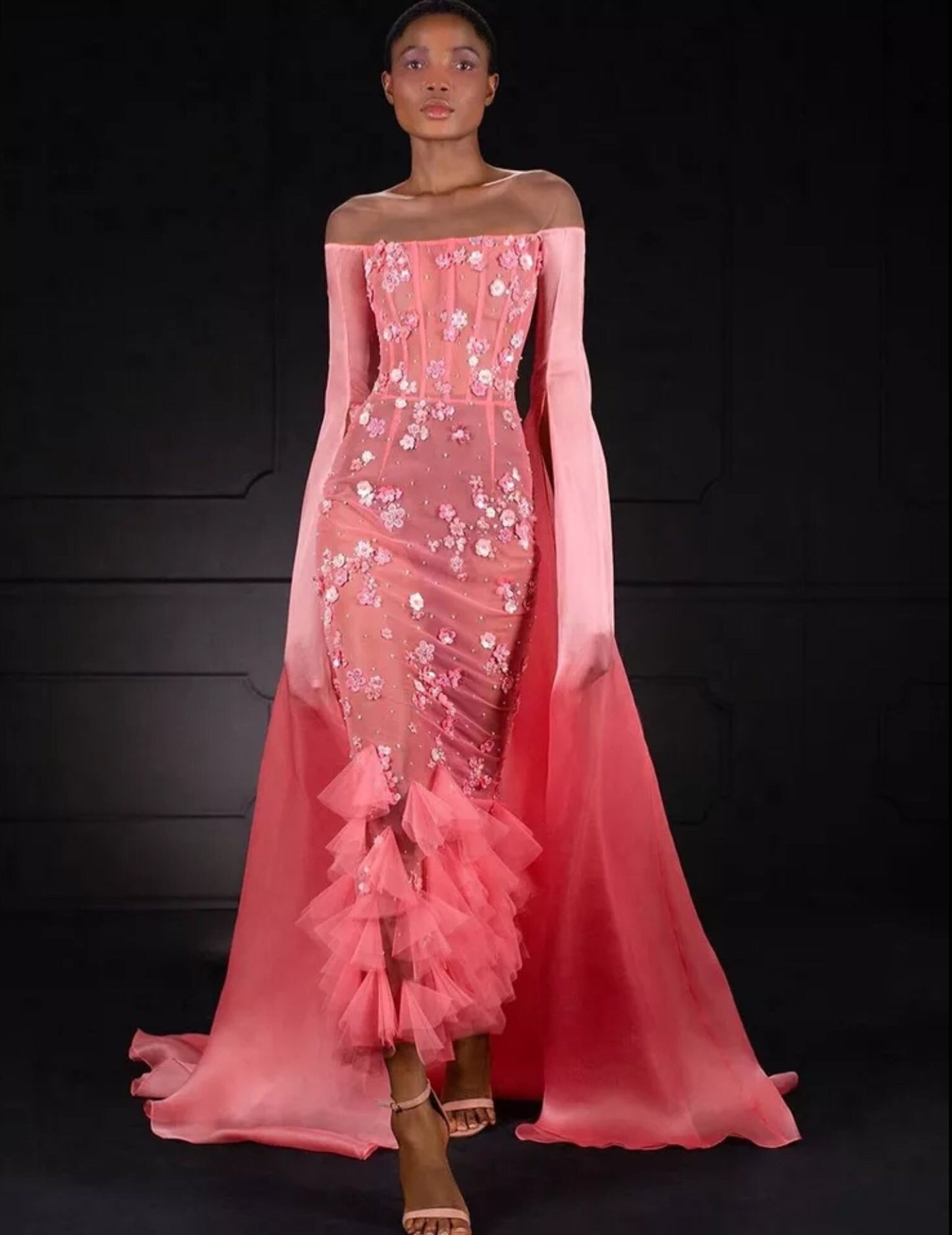 Detached Dramatic Full Floor Length Flare Fashion Statement Sleeves