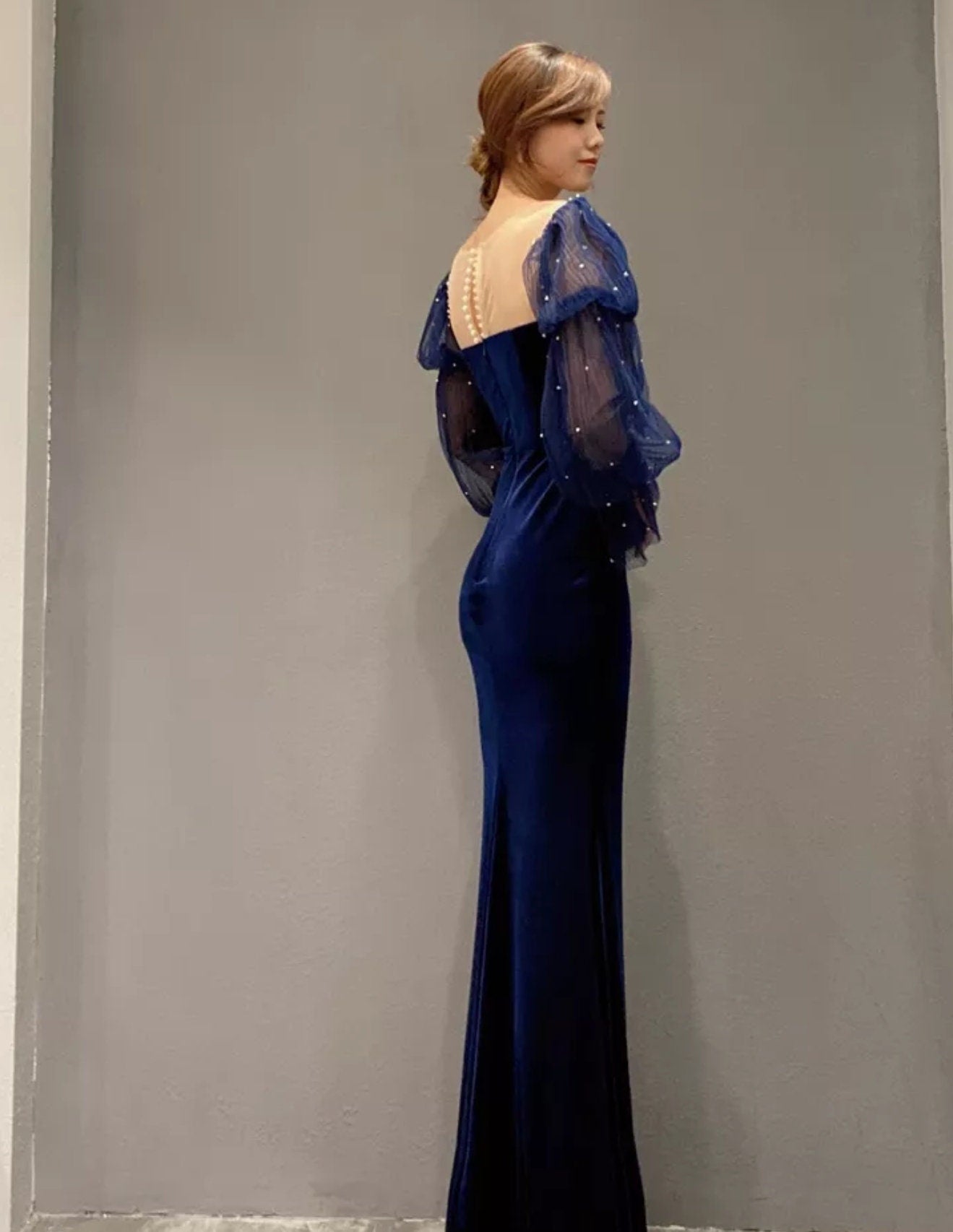 Detached Embellished Plisse Tulle Sleeves