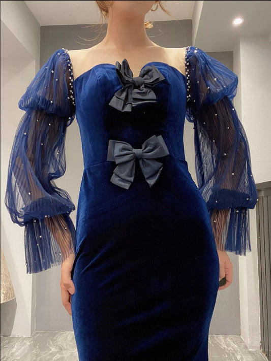 Detached Embellished Plisse Tulle Sleeves