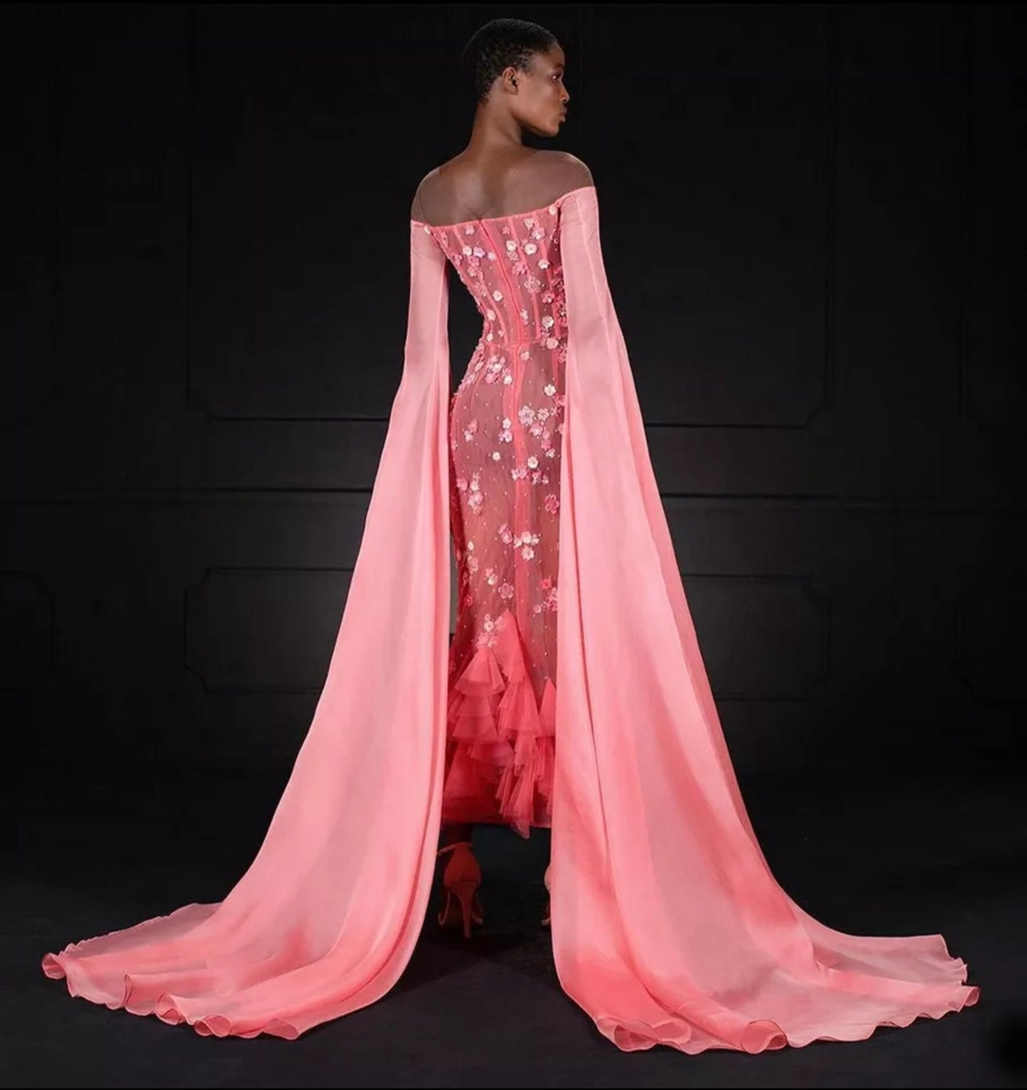 Detached Dramatic Full Floor Length Flare Fashion Statement Sleeves
