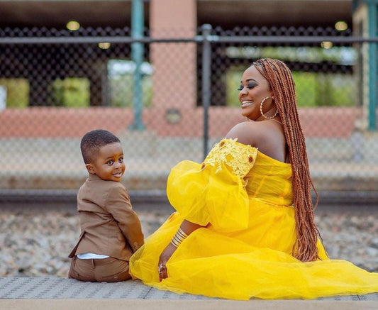 Detached Sunflower Tulle Sleeves