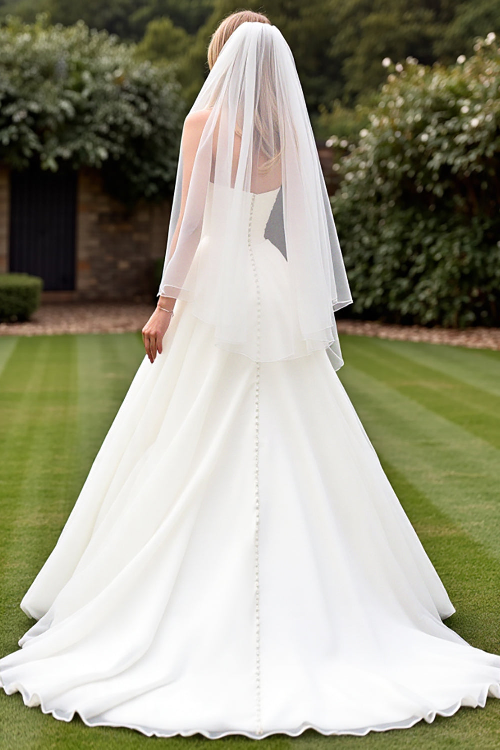 Simply Sweet Strapless Pleated Corset Bodice With A-Line Skirt Wedding Gown