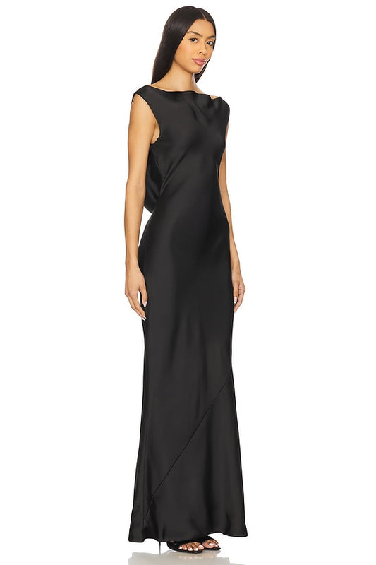 Low Back Draped Sleeveless Bridesmaid/Maid Of Honor Dress