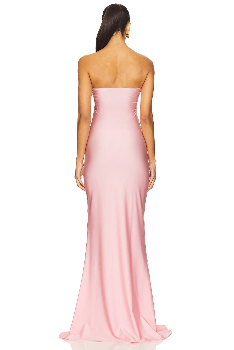 Strapless Sweetheart Ruched Bust With Center Pearl Detail Floor Length Bridesmaid/Maid Of Honor Dress
