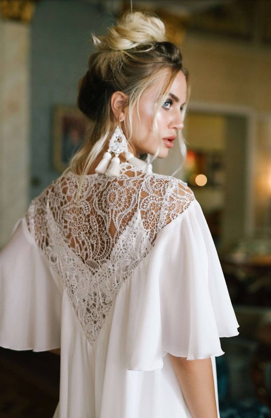 Chiffon & Lace Cape