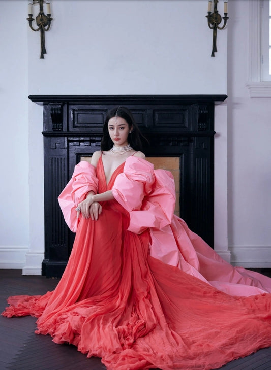 Taffeta Statement Special Occasion Cape Jacket