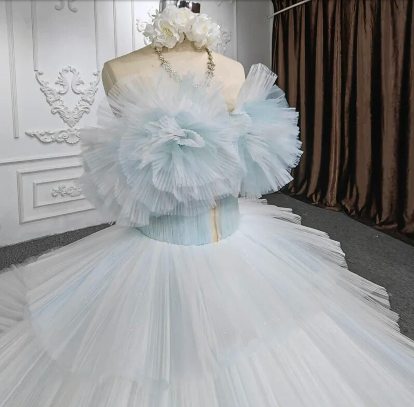 2023 Layered Tulle Multi Color A-Line Frill Quinceañera Bat Mitzvah Special Occasion Sweet Sixteen Pageant Event Gala Gown