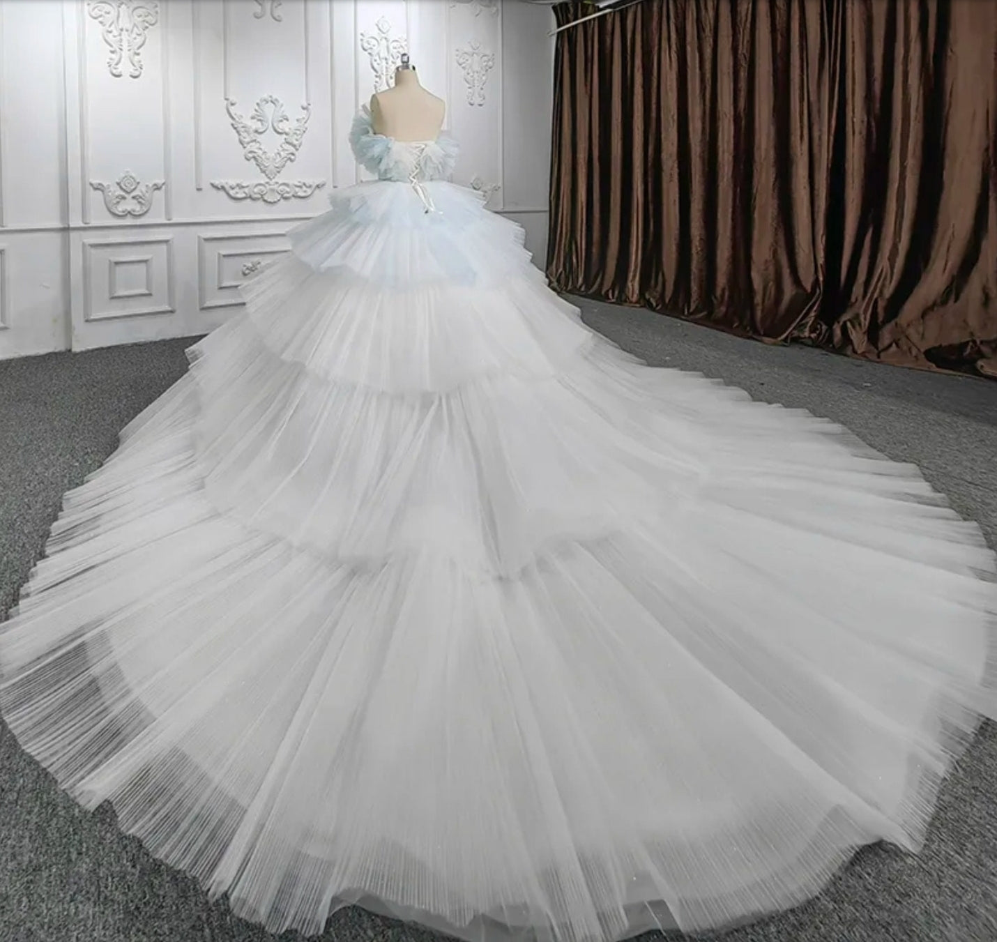 2023 Layered Tulle Multi Color A-Line Frill Quinceañera Bat Mitzvah Special Occasion Sweet Sixteen Pageant Event Gala Gown