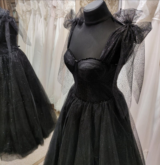 All That Glitters Is Black Sweetheart Corset Gown