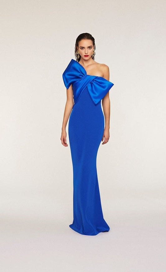Backless Wrapped Bow Knot Special Occasion Gown