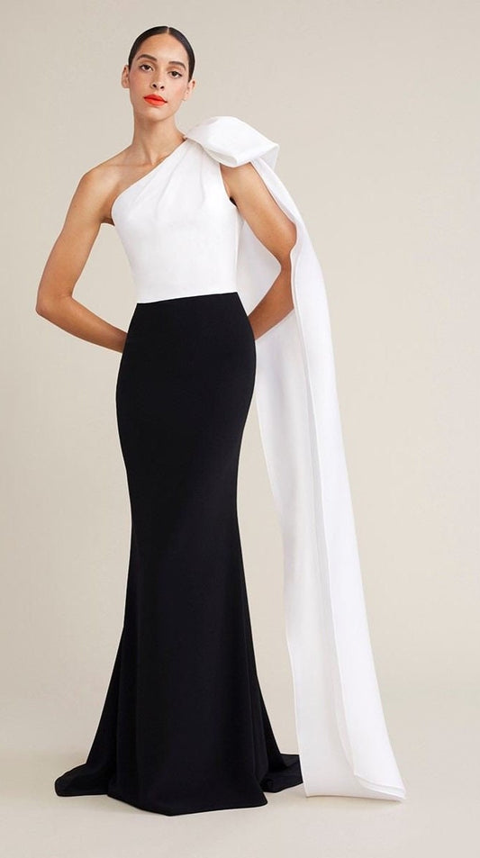 Backless Wrapped Bow Knot Special Occasion Mother Of The Bride Gown
