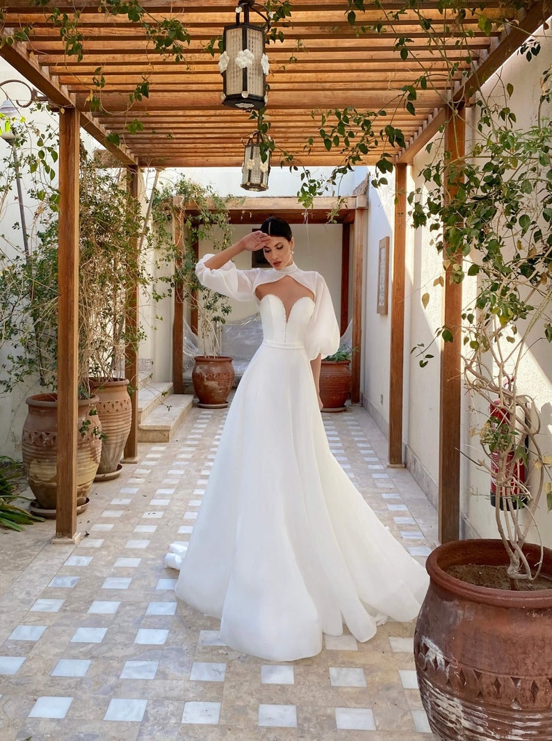 beaded bolero for wedding dress TIA / Bridal Bolero with Intricate Beading
