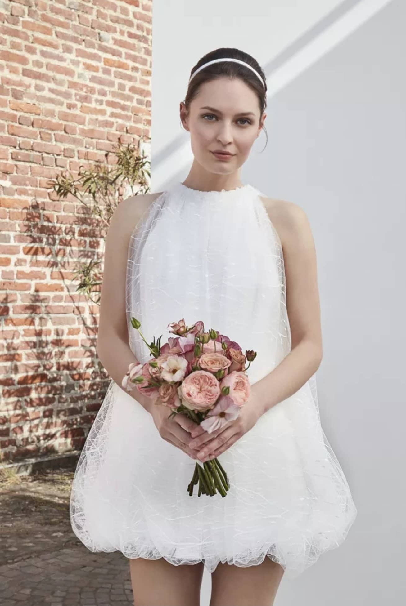halter puff dress Halter Puff Dress White