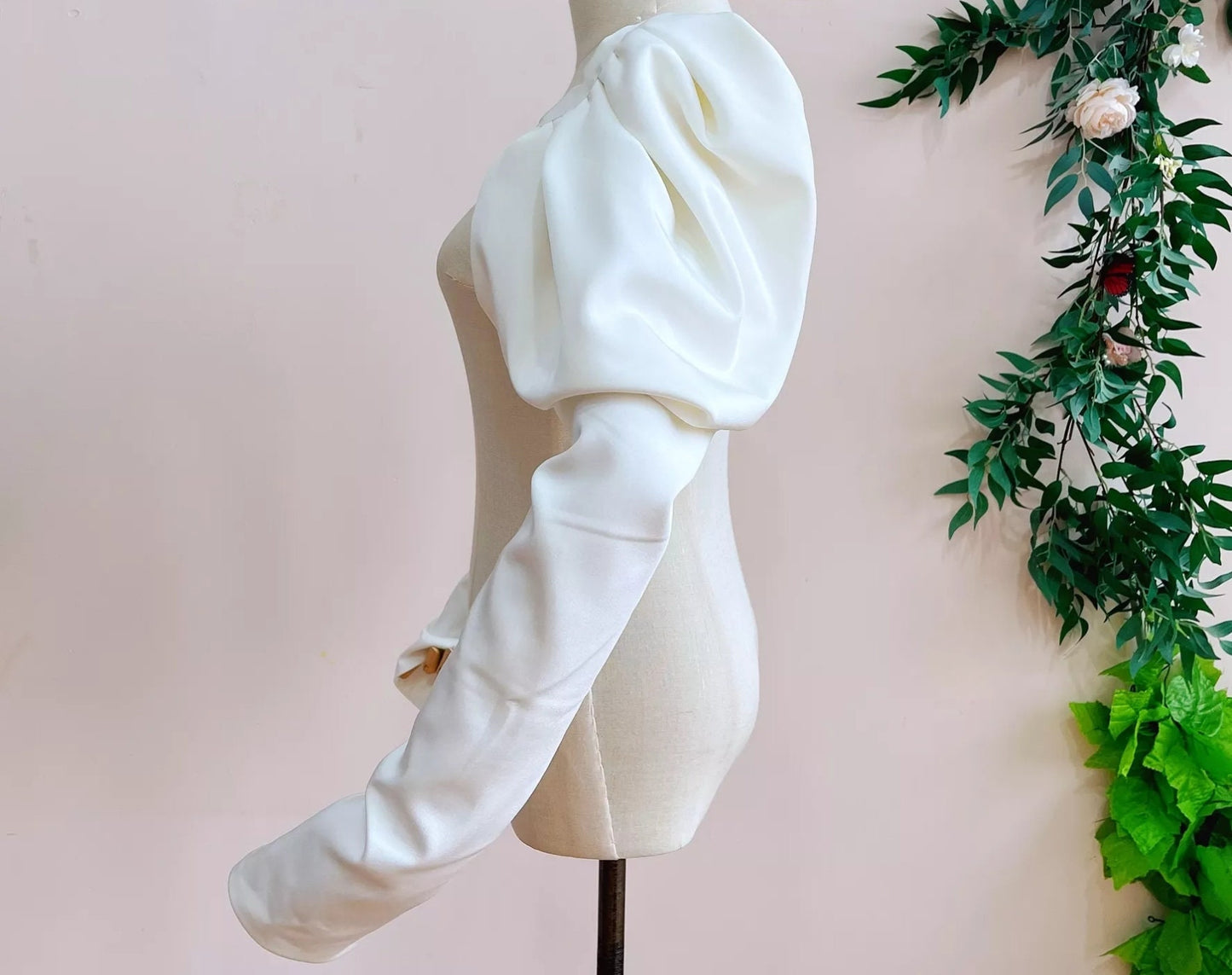 Detached Satin Victorian Leg Of Mutton Sleeves