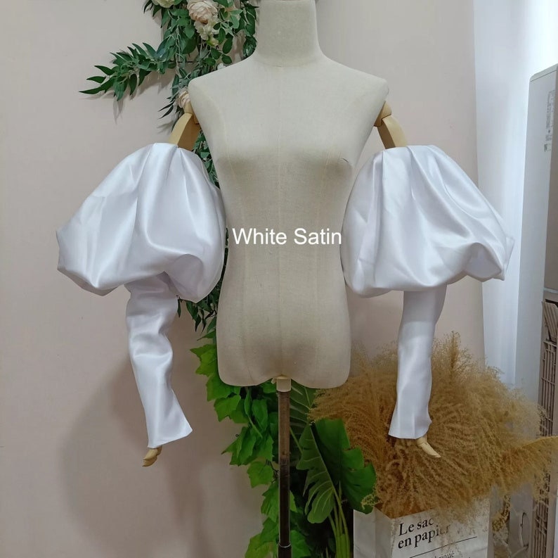 Detached Victorian Inspired Satin Sleeves