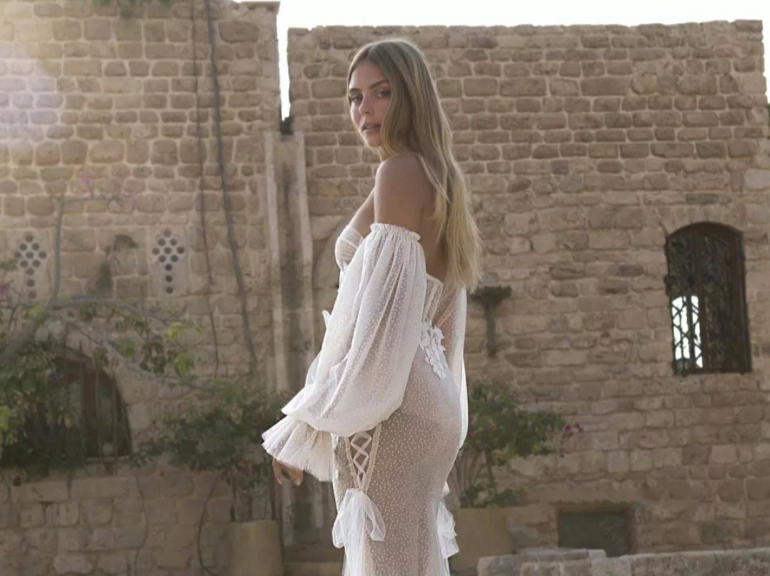 Detached Charming Dotted Tulle Sleeves