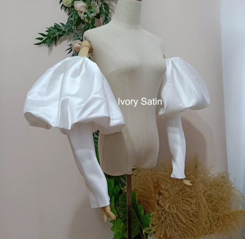 Detached Victorian Inspired Satin Sleeves