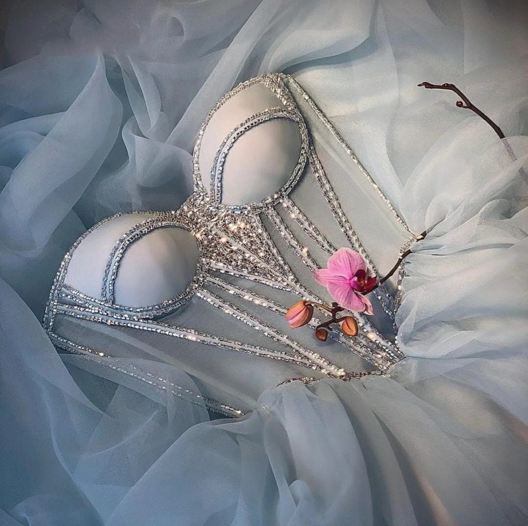Sleeveless/Strapless Crystal Beaded Sweetheart Tulle Dress