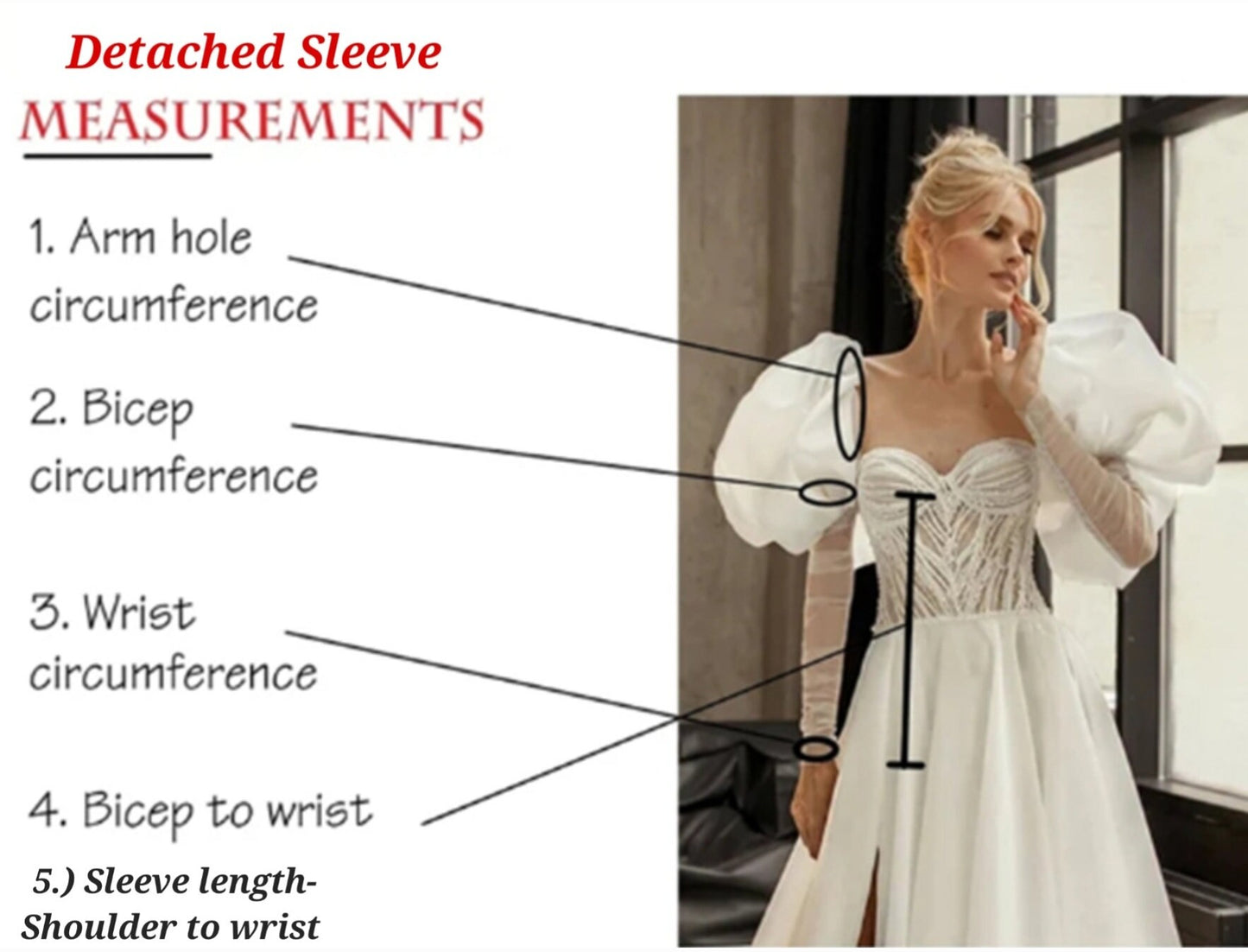 Detached Tiered Full Plisse Tulle Sleeves