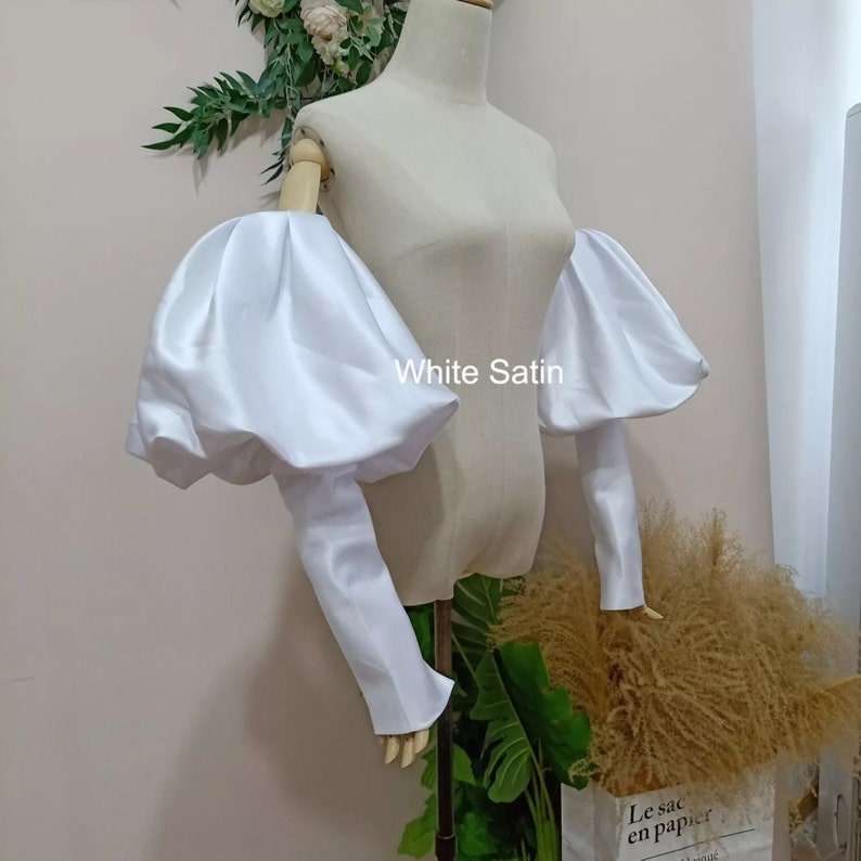 Detached Victorian Inspired Satin Sleeves