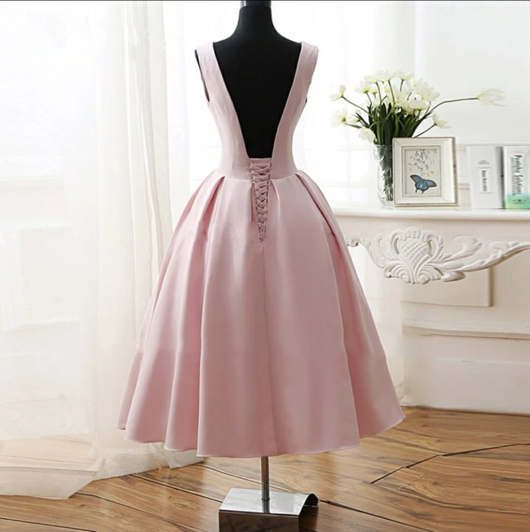 3D Roses Tea Length Dress