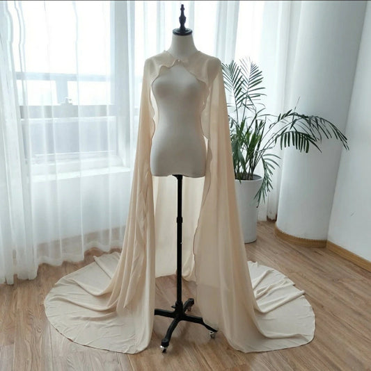 Chiffon Bridal Cape